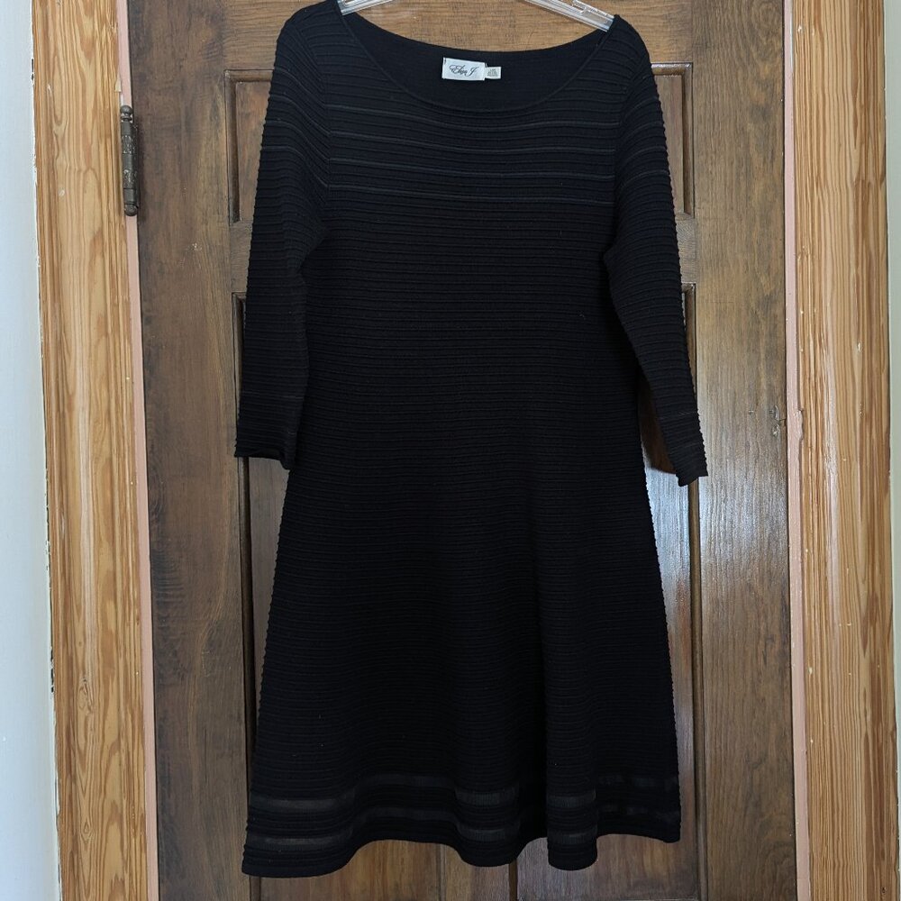 Eliza J Black Dress with 3/4 sleeve Size Large